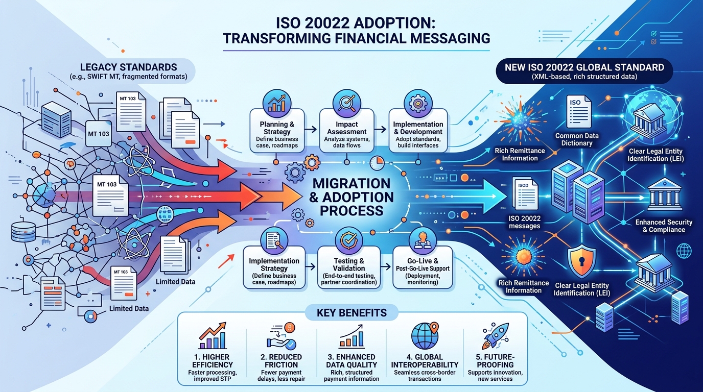 iso 20022 adoption the global transition to a new standard for electronic data interchange videotat